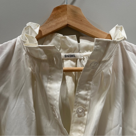 SNIDEL Puff Sleeve Button Down Shirt Dress - Picture 3 of 5